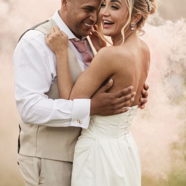 A bride and groom at walton view hotel