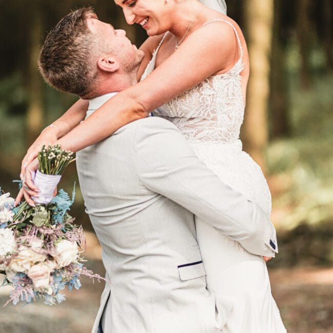 bride being picked up at a west yorkshiire wedding