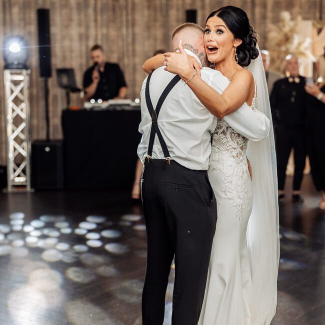 Bride & groom first dance at crow wood spa wedding